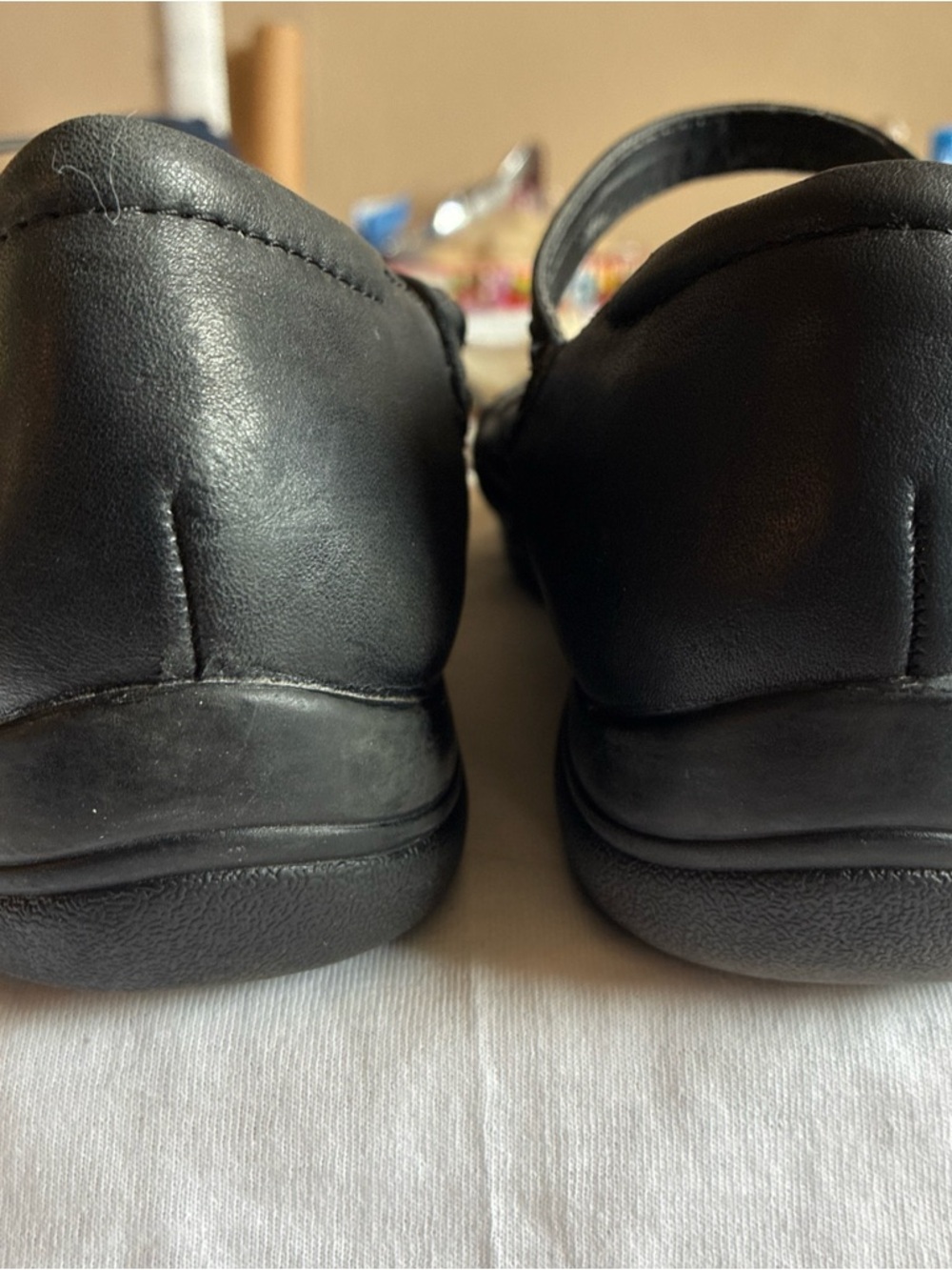 EARTH ORIGINS-Donna Classic Black Leather Mary Jane Cushion Flats Loafers Sz6.5 - Picture 5 of 8